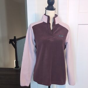 Columbia Mauve and Pink Fleece Pullover